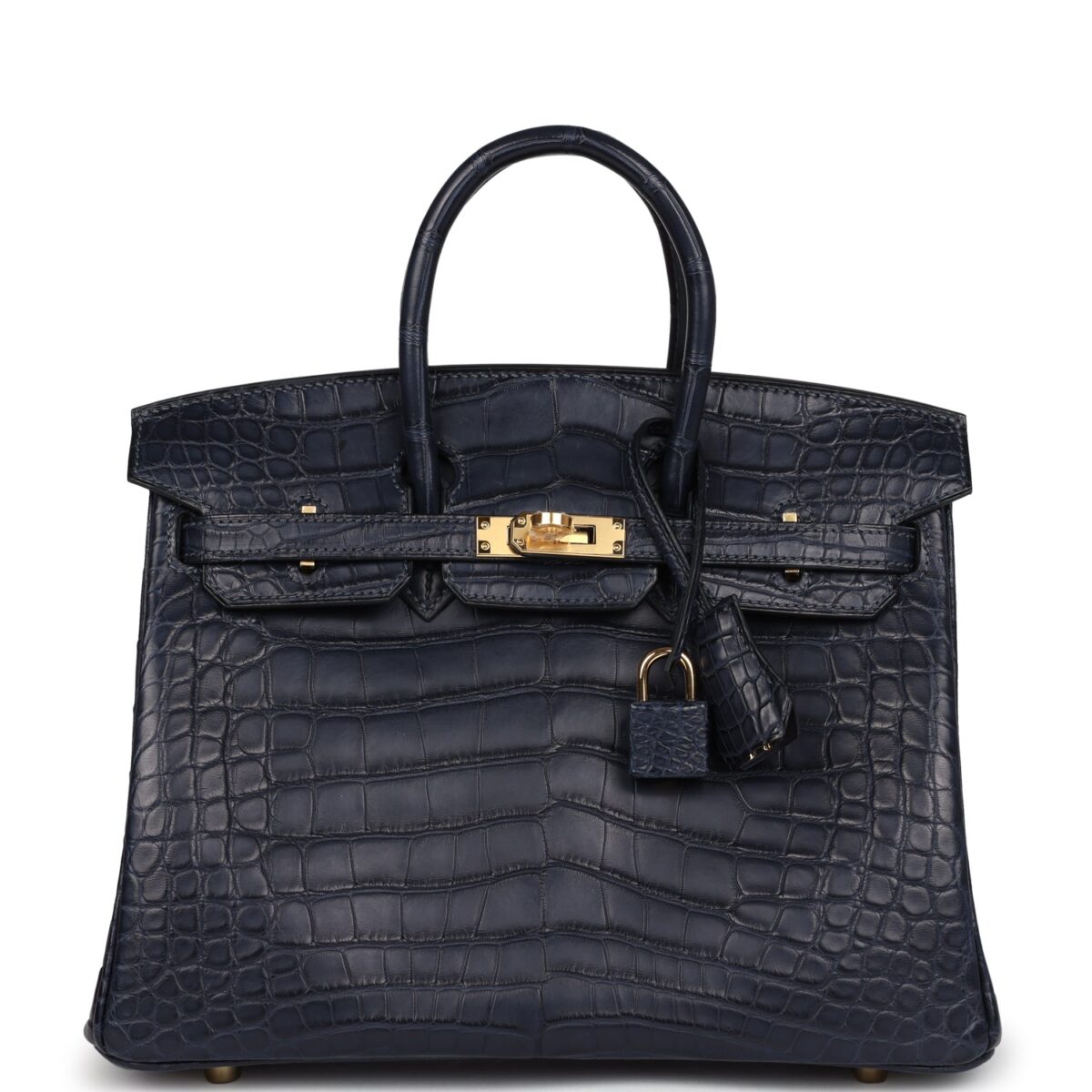 Hermes Birkin 25 Bleu Indigo Matte Alligator GHW