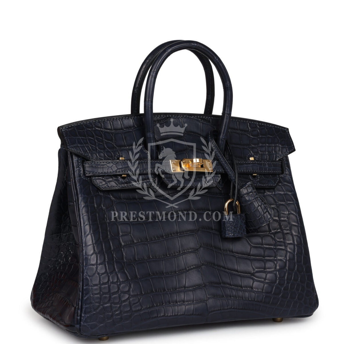 Hermes Birkin 25 Bleu Indigo Matte Alligator GHW — изображение 2