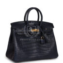 Hermes Birkin 25 Bleu Indigo Matte Alligator GHW