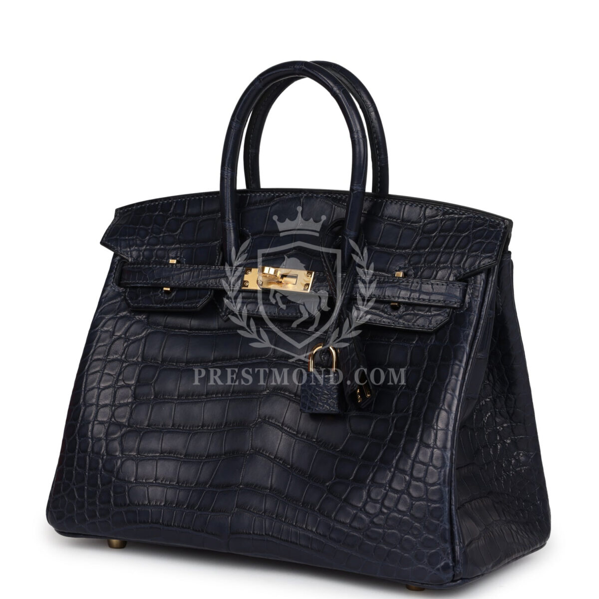 Hermes Birkin 25 Bleu Indigo Matte Alligator GHW — изображение 5
