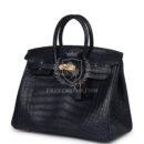 Hermes Birkin 25 Bleu Indigo Matte Alligator GHW