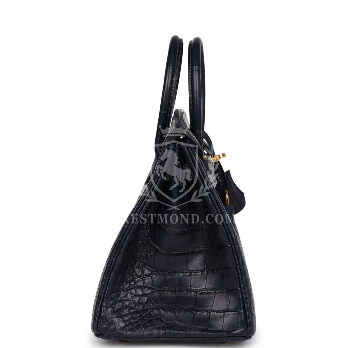 Hermes Birkin 25 Bleu Indigo Matte Alligator GHW — изображение 3