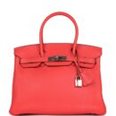 Hermes Birkin 30 Rose Jaipur Clemence PHW