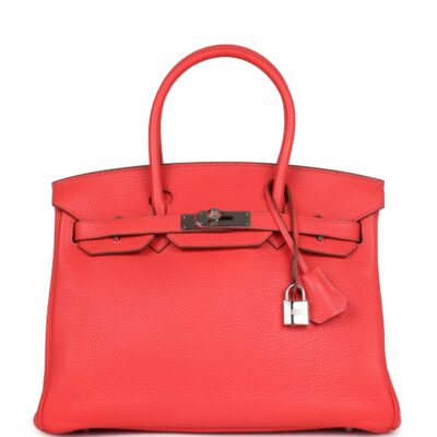 Hermes Birkin 30 Rose Jaipur Clemence PHW