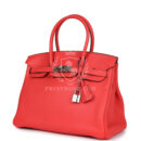 Hermes Birkin 30 Rose Jaipur Clemence PHW