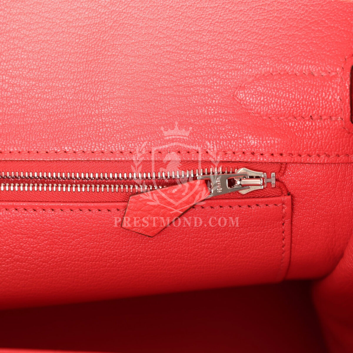 Hermes Birkin 30 Rose Jaipur Clemence PHW — изображение 9