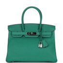Hermes Birkin 30 Vert Vertigo Verso Clemence PHW