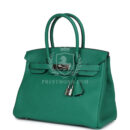 Hermes Birkin 30 Vert Vertigo Verso Clemence PHW
