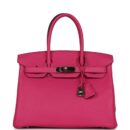 Hermes Birkin 30 Rose Shocking Clemence PHW
