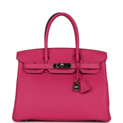 Hermes Birkin 30 Rose Shocking Clemence PHW