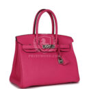 Hermes Birkin 30 Rose Shocking Clemence PHW