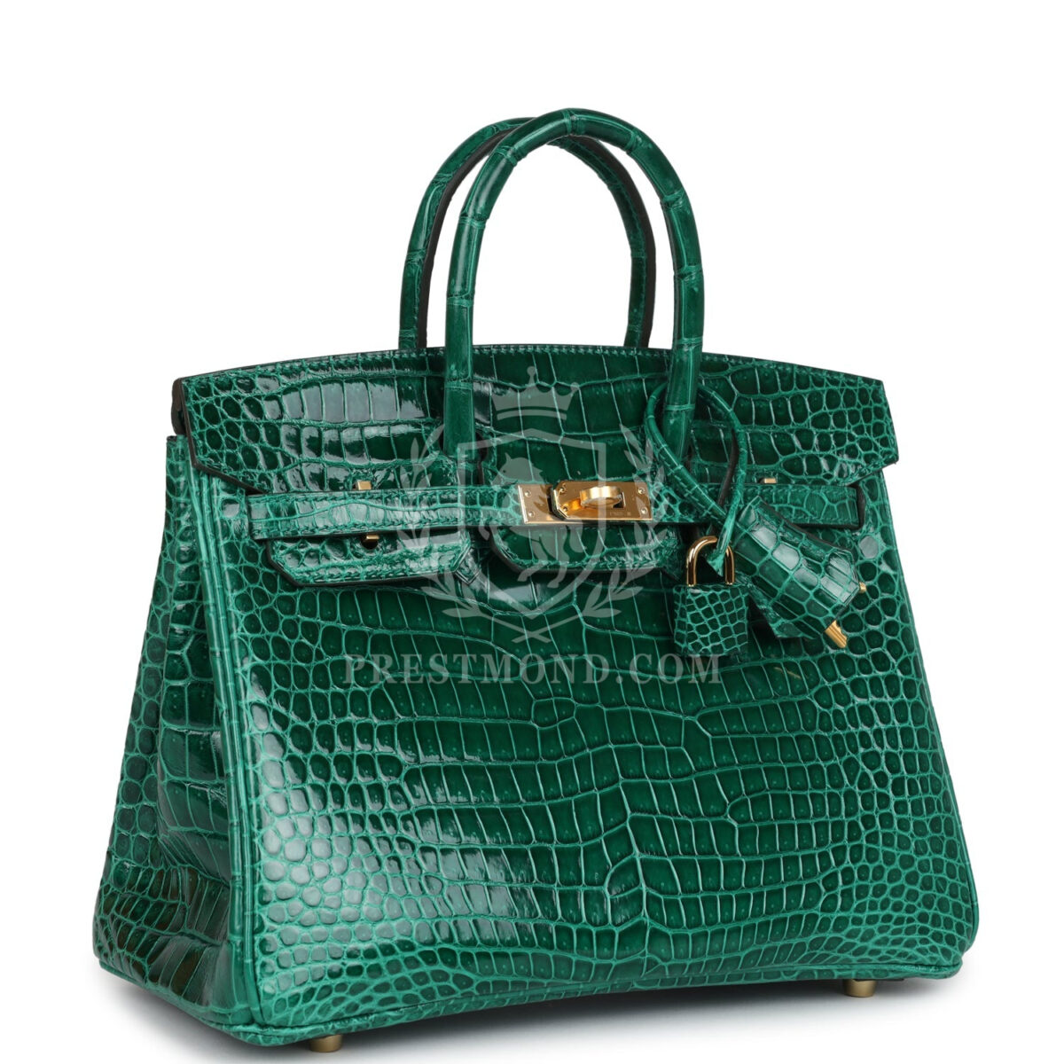 Hermes Birkin 25 Emerald Shiny Porosus Crocodile GHW — изображение 2