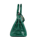 Hermes Birkin 25 Emerald Shiny Porosus Crocodile GHW