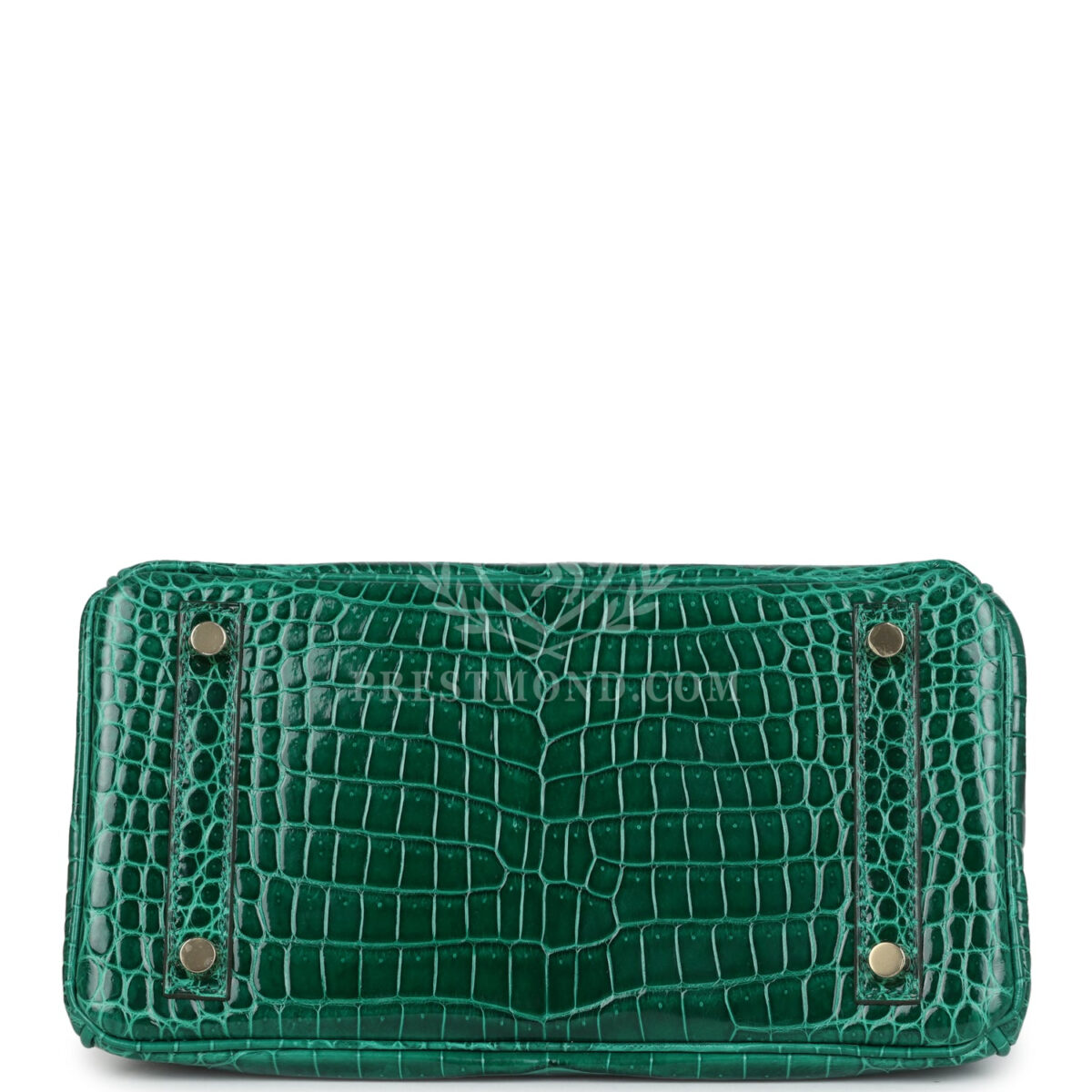 Hermes Birkin 25 Emerald Shiny Porosus Crocodile GHW — изображение 6