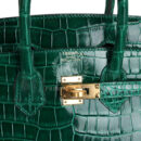 Hermes Birkin 25 Emerald Shiny Porosus Crocodile GHW