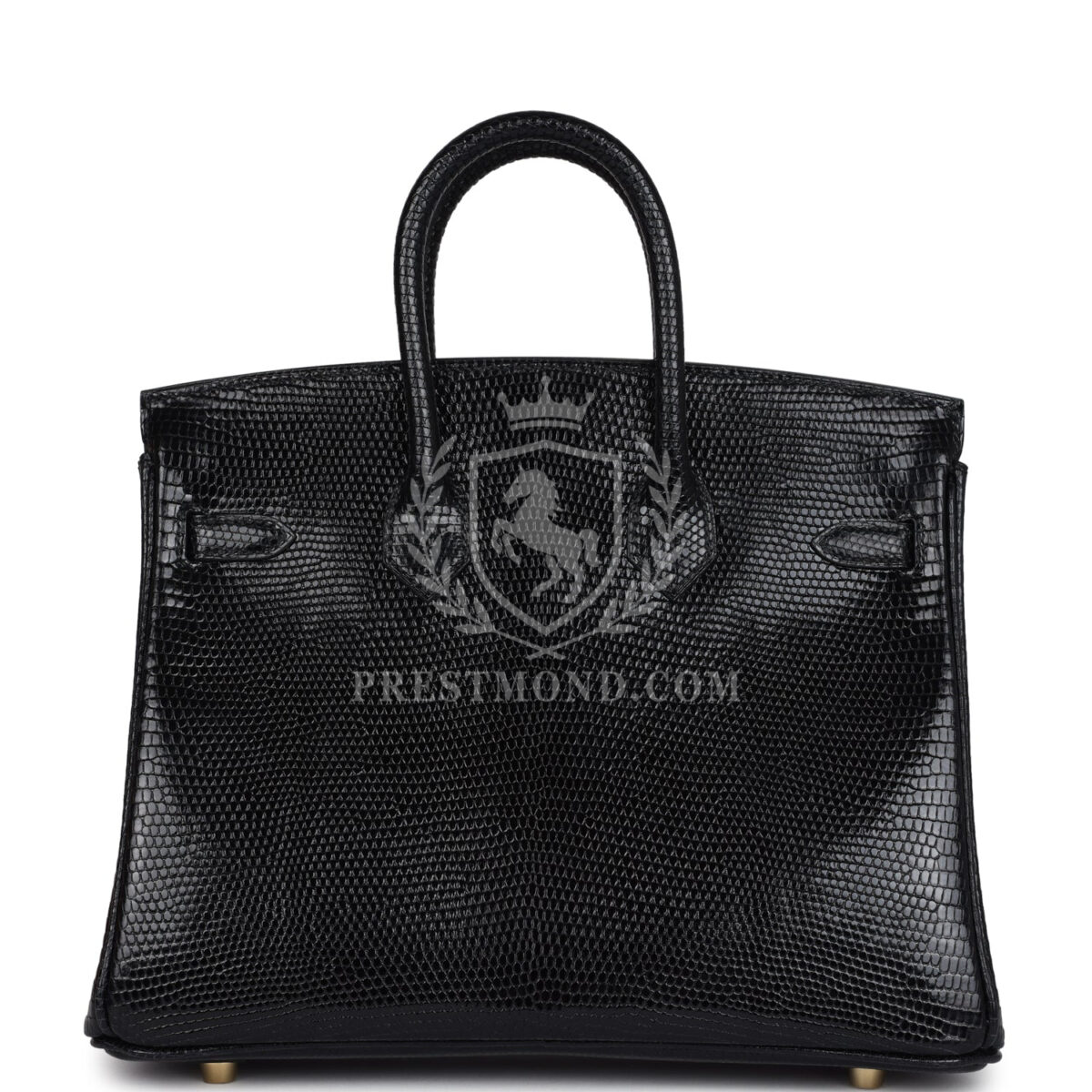 Hermes Birkin 25 Black Shiny Varanus Niloticus Lizard GHW — изображение 4