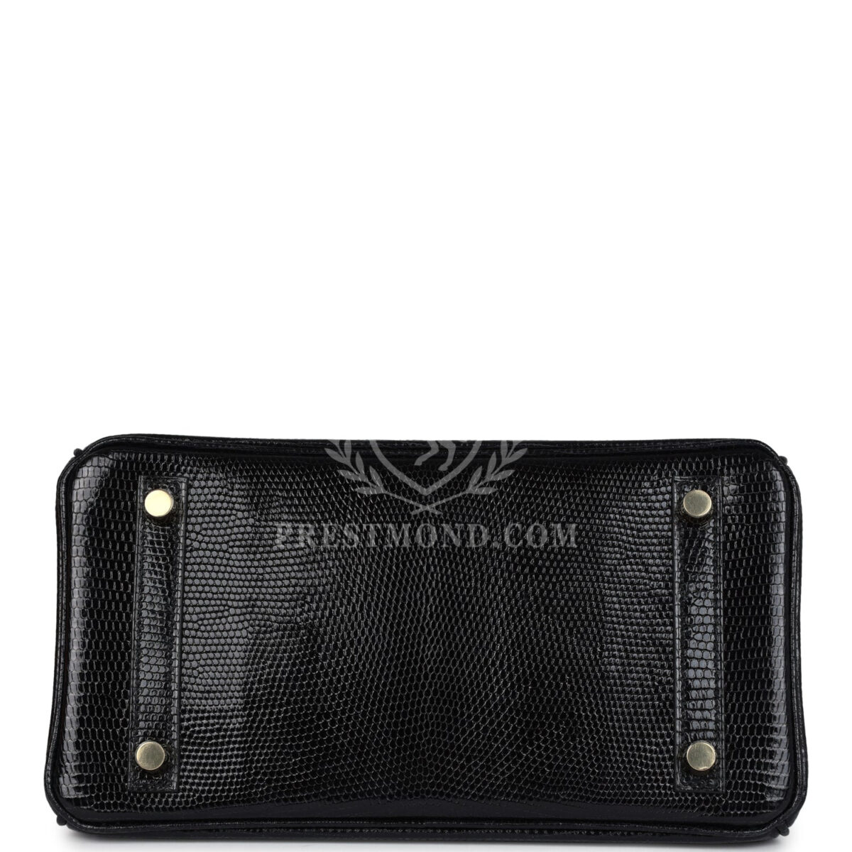 Hermes Birkin 25 Black Shiny Varanus Niloticus Lizard GHW — изображение 6