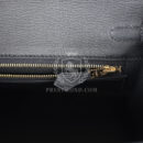 Hermes Birkin 25 Black Shiny Varanus Niloticus Lizard GHW