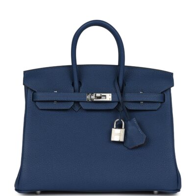 Hermes Birkin 25 Deep Bleu Verso Togo PHW