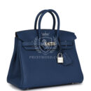 Hermes Birkin 25 Deep Bleu Verso Togo PHW