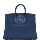 Hermes Birkin 25 Deep Bleu Verso Togo PHW
