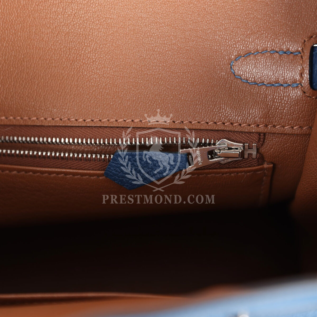 Hermes Birkin 25 Deep Bleu Verso Togo PHW — изображение 9