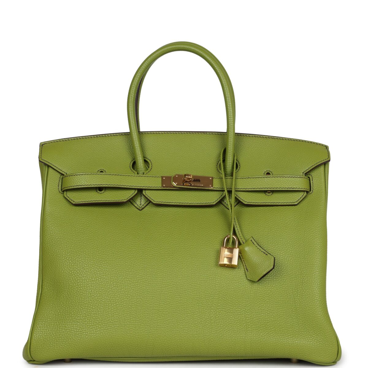Hermes Birkin 35 Vert Anis Verso Togo GHW
