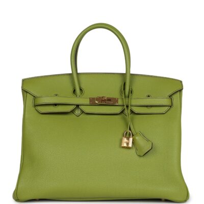 Hermes Birkin 35 Vert Anis Verso Togo GHW