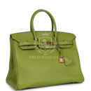 Hermes Birkin 35 Vert Anis Verso Togo GHW