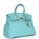 Hermes Birkin 35 Bleu Atoll Togo GHW