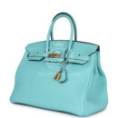 Hermes Birkin 35 Bleu Atoll Togo GHW