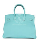 Hermes Birkin 35 Bleu Atoll Togo GHW