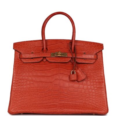 Hermes Birkin 35 Sanguine Matte Alligator GHW