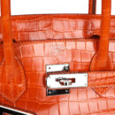 Hermes Birkin 30 Orange Shiny Porosus Crocodile PHW