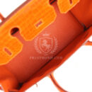 Hermes Birkin 30 Orange Shiny Porosus Crocodile PHW