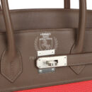 Hermes Birkin 30 Cascade Rose Jaipur, Etoupe and Argile Swift and Clemence Brushed PHW