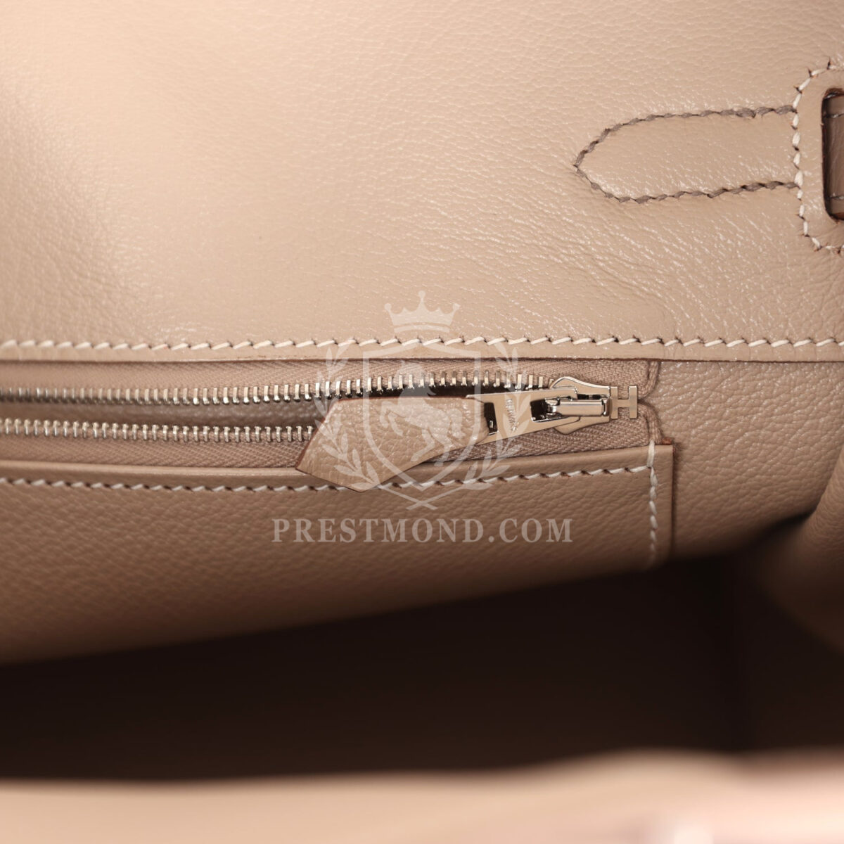 Hermes Birkin 30 Cascade Rose Jaipur, Etoupe and Argile Swift and Clemence Brushed PHW — изображение 9