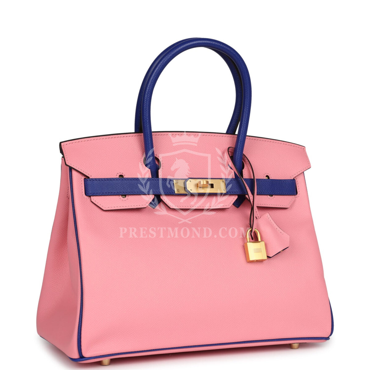 Hermes Special Order (HSS) Birkin 30 Rose Confetti and Bleu Electric Epsom Brushed GHW — изображение 2