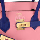 Hermes Special Order (HSS) Birkin 30 Rose Confetti and Bleu Electric Epsom Brushed GHW