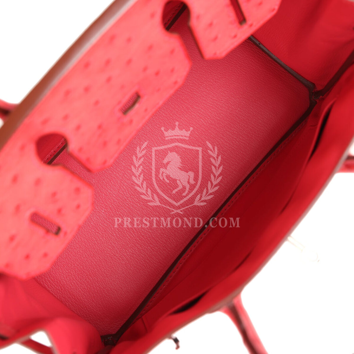 Hermes Birkin 30 Bougainvillea Ostrich PHW — изображение 8