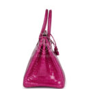 Hermes Birkin 35 Rose Sheherazade Shiny Porosus Crocodile PHW