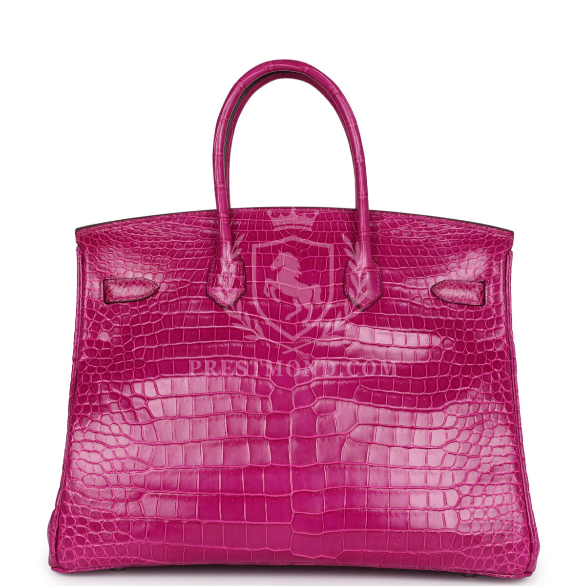 Hermes Birkin 35 Rose Sheherazade Shiny Porosus Crocodile PHW — изображение 4