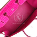 Hermes Birkin 35 Rose Sheherazade Shiny Porosus Crocodile PHW
