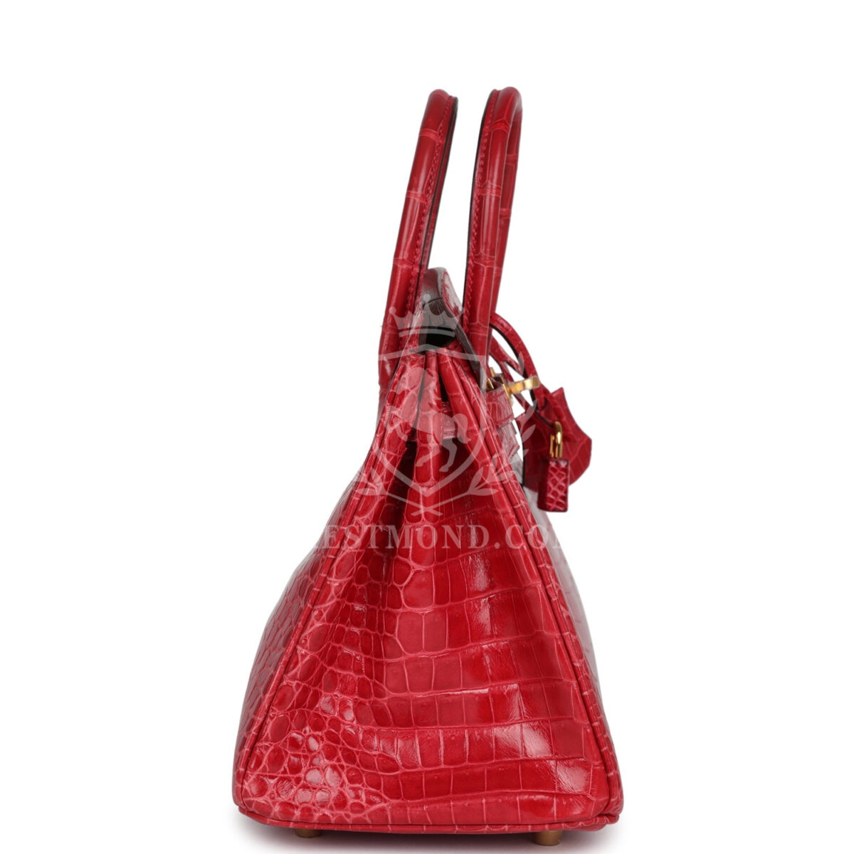Hermes Birkin 25 Braise Shiny Porosus Crocodile GHW — изображение 3