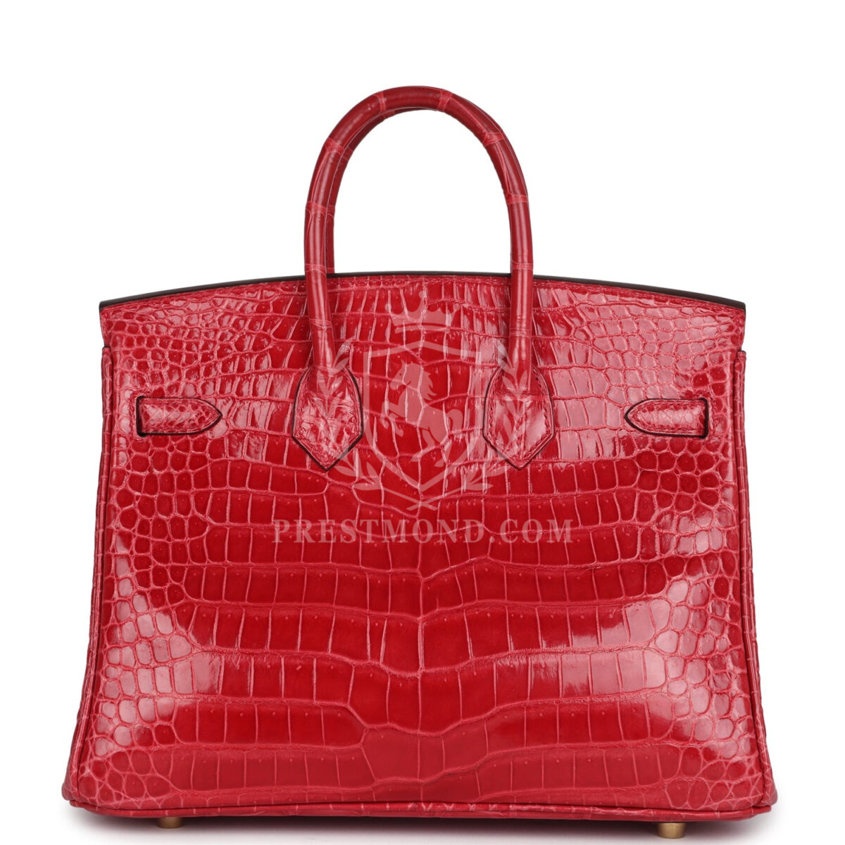 Hermes Birkin 25 Braise Shiny Porosus Crocodile GHW — изображение 4