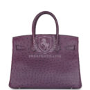 Hermes Birkin 30 Violet Ostrich PHW