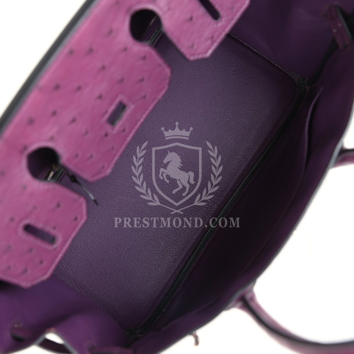Hermes Birkin 30 Violet Ostrich PHW — изображение 8
