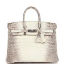 Hermes Birkin 25 Himalaya Niloticus Crocodile PHW