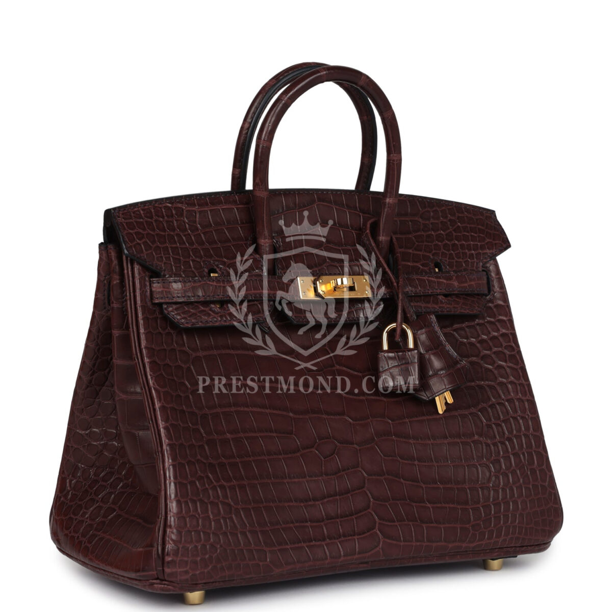 Hermes Birkin 25 Rouge Sellier Matte Porosus Crocodile GHW — изображение 2