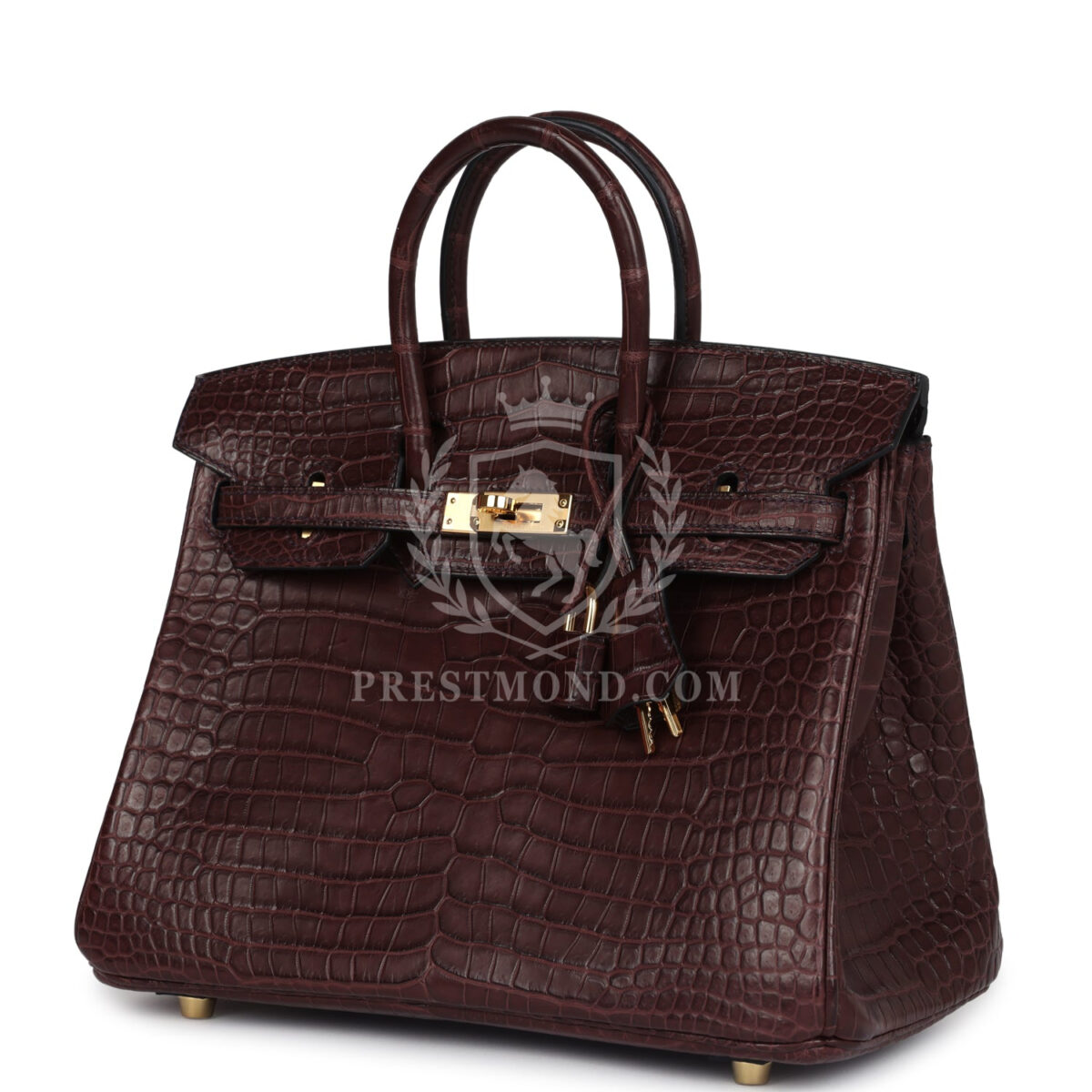 Hermes Birkin 25 Rouge Sellier Matte Porosus Crocodile GHW — изображение 5
